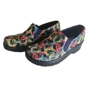 Klogs Maxum Black Multicolored Women’s Shoes Nursing Clogs Size 8.5 M Support‎
